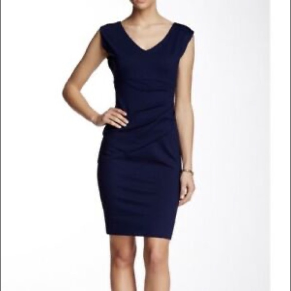 Diane  Von Furstenburg Navy ‘Bevin’ sheath dress